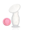 Coletor protetor de leite de silicone grátis Bpa Baby Brest Bomba de sucção manual de silicone para alimentação de sucção com tampa